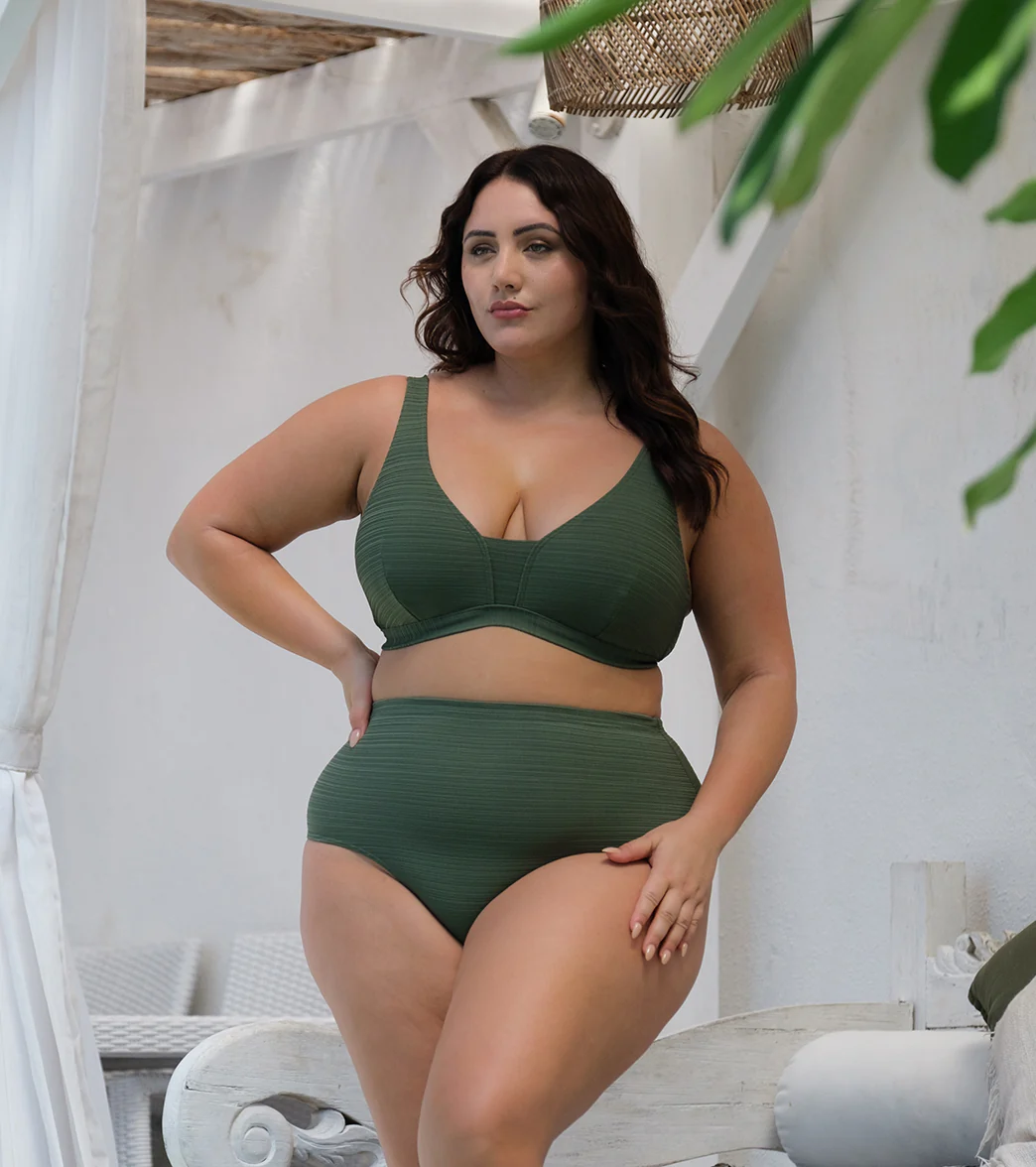 Artesands Woman's Plus Size Aria Olive Renoir Bikini Bottom - Image 6