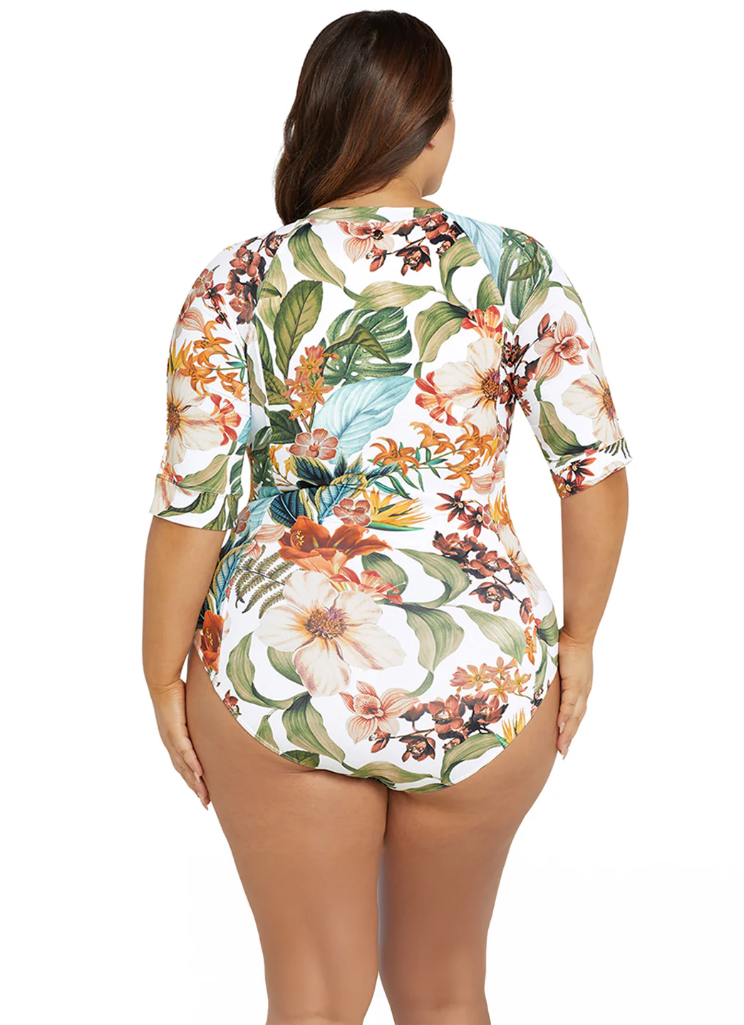 Artesands Woman's Plus Size Into the Saltu Seraut Mid Length Once Piece Swimsuit - Image 3