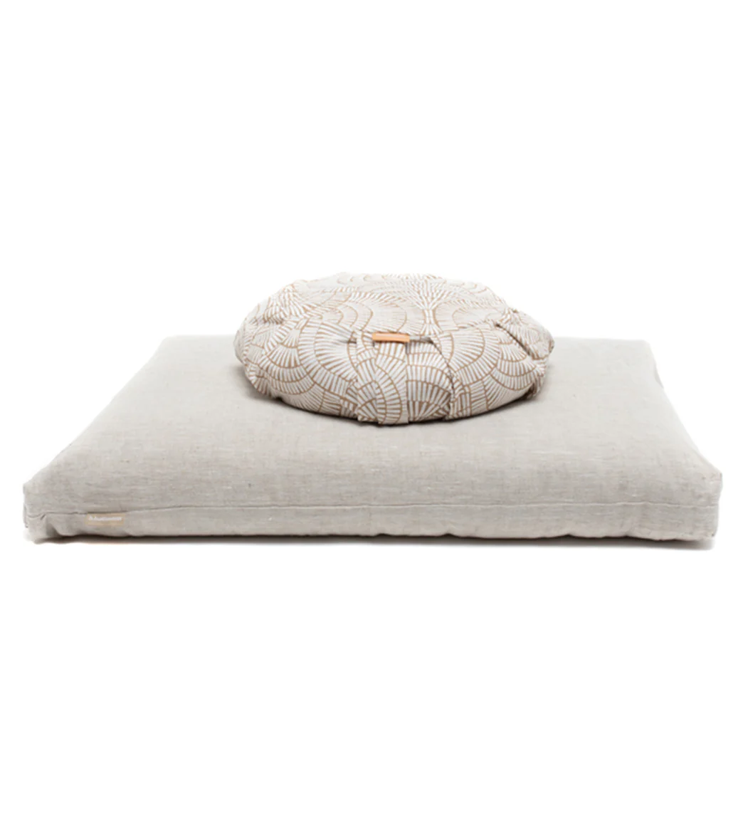 B, Halfmoon New Limited Edition Cotton + Linen Round Sit Set - Image 3