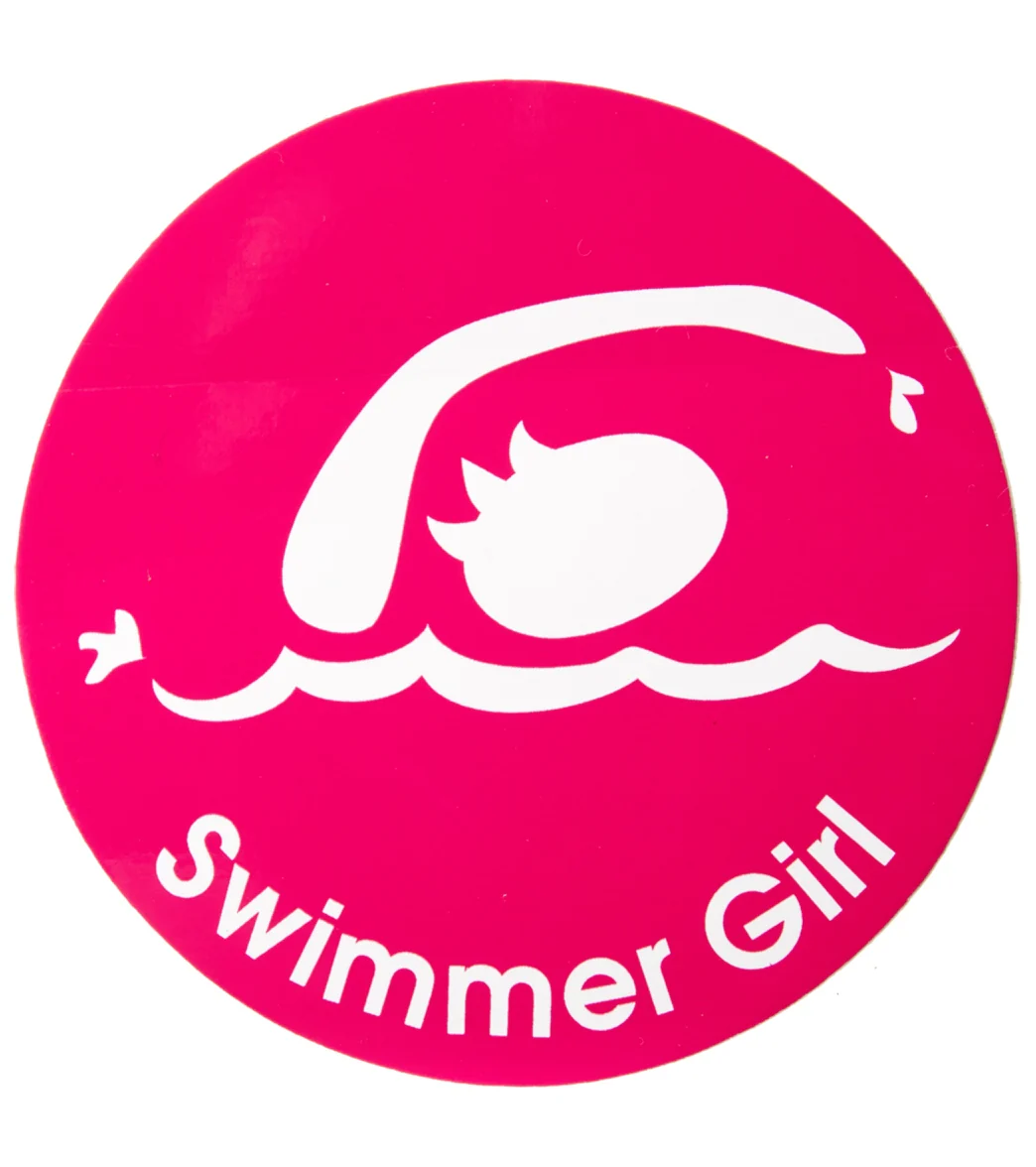 Bay Six Swimmer Girl Round Decal