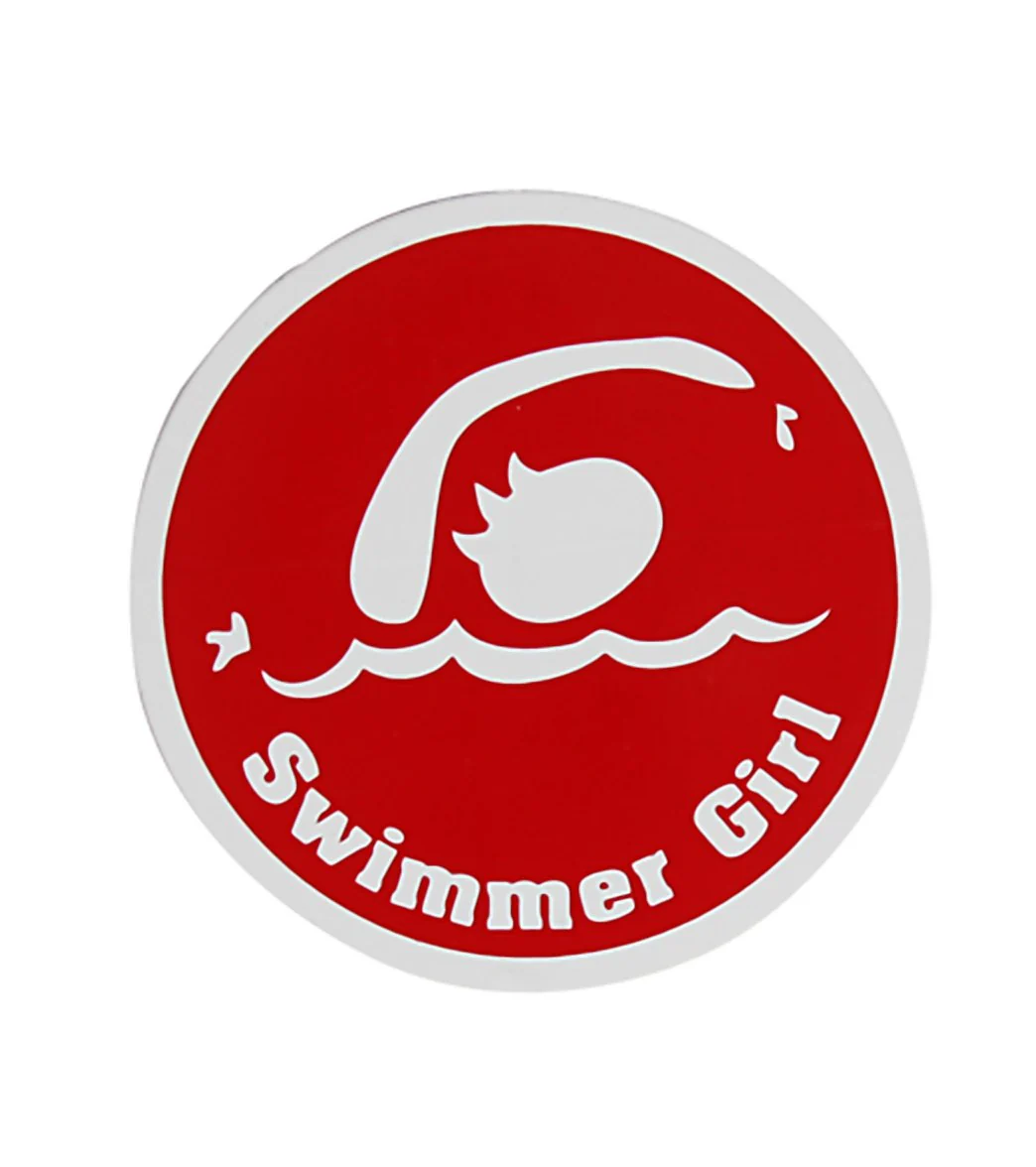 Bay Six Swimmer Girl Round Decal - Image 12