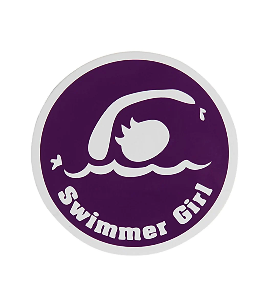 Bay Six Swimmer Girl Round Decal - Image 4