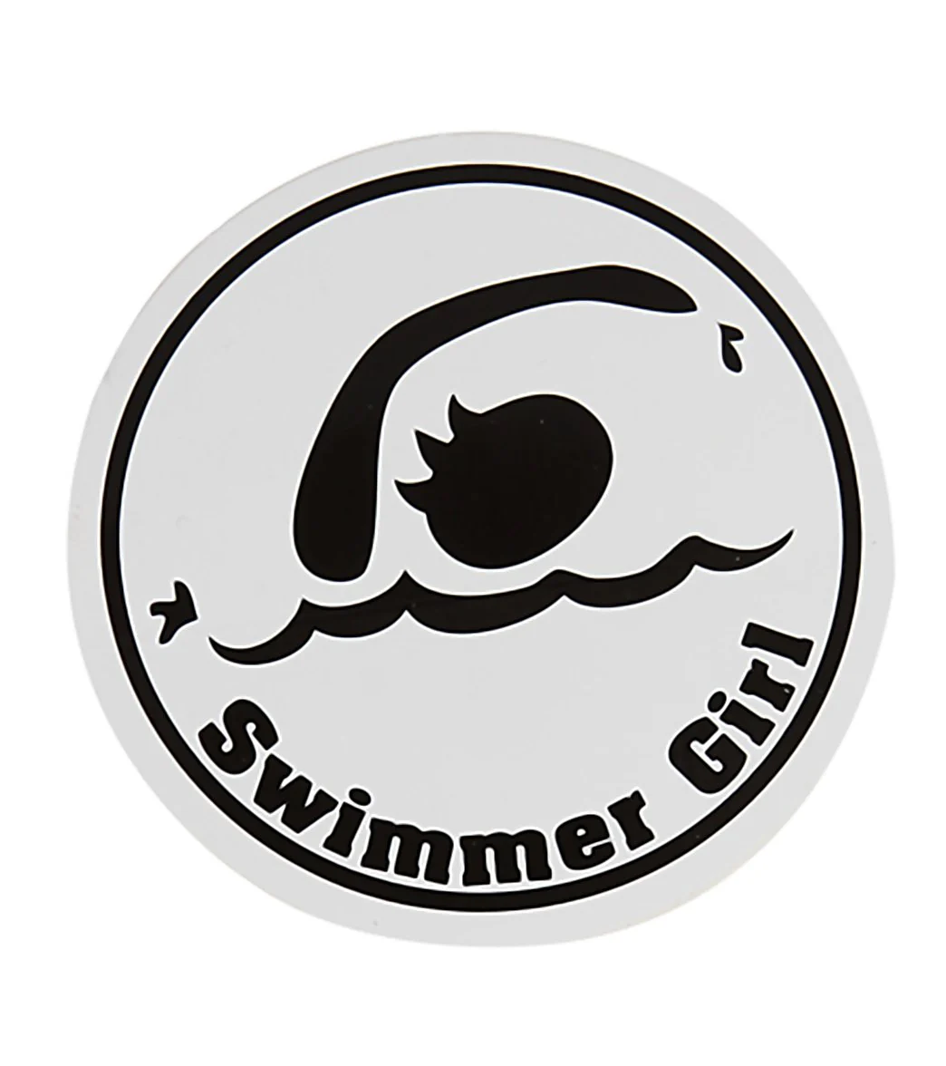 Bay Six Swimmer Girl Round Decal - Image 7