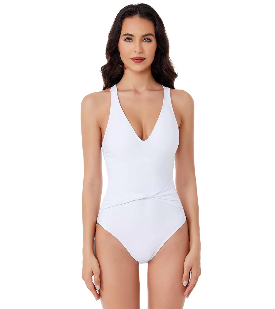 BCA by Rebecca Virtue Women's Twist Waist Belt One Piece Swimsuit - Image 41