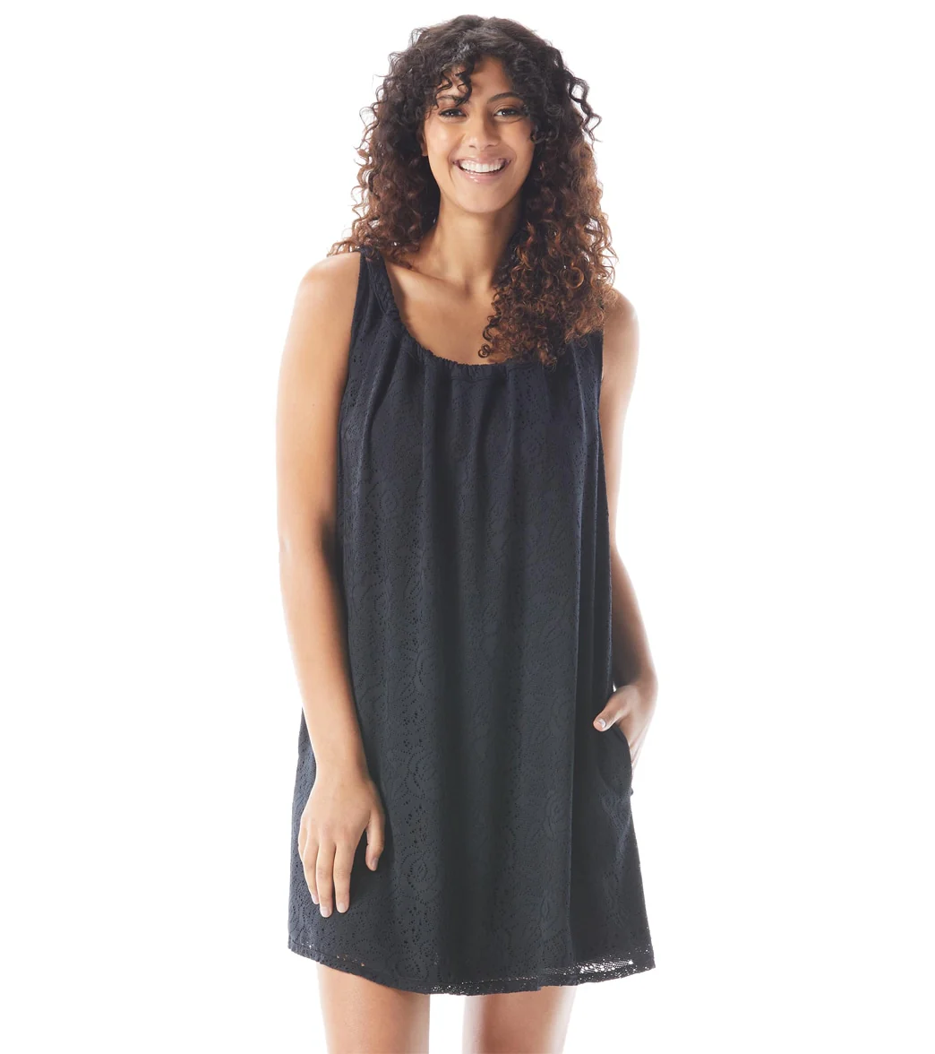 Beach House Crochet Soleil Colette Lace Drawcord Tank Dress - Image 6