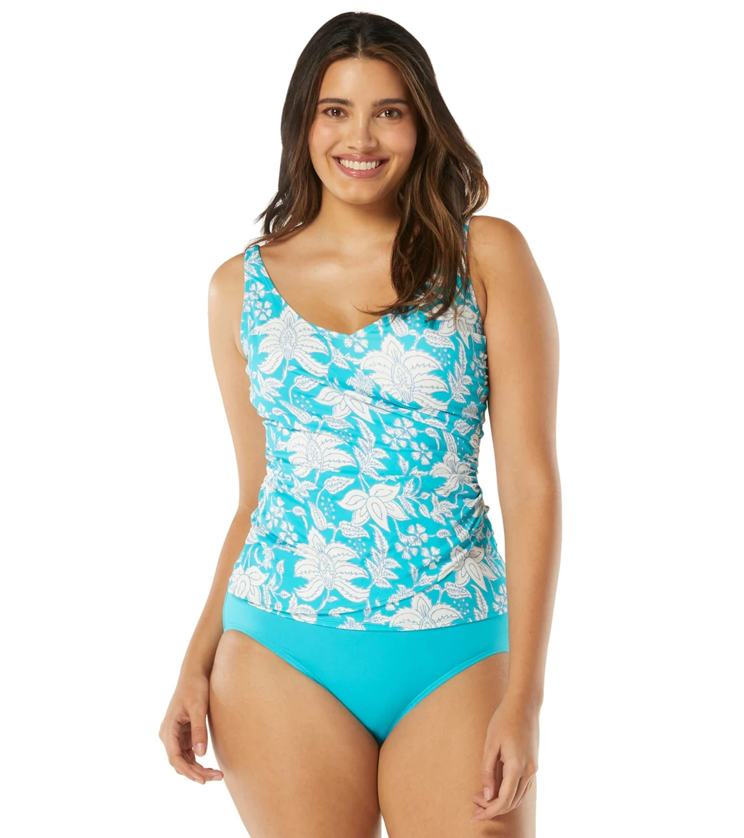 Beach House Women's Coastal Botanical Lola Wrap Tankini Top - Image 2