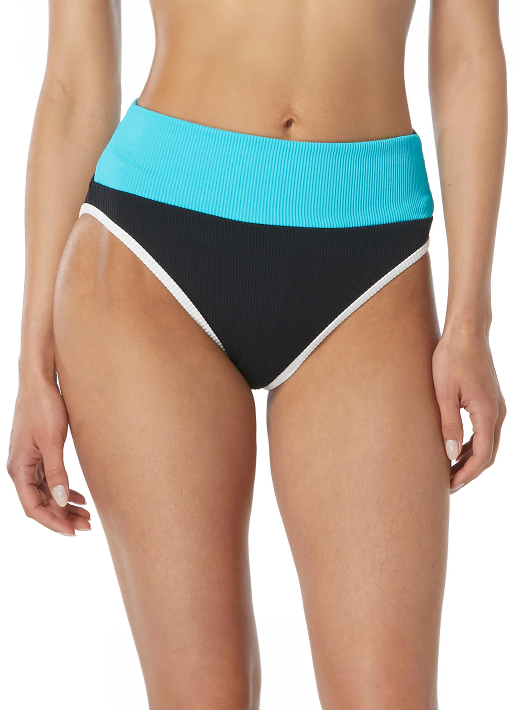 Beach House Women's Color Block Ribbed Gem Swim Bikini Bottom - Image 2