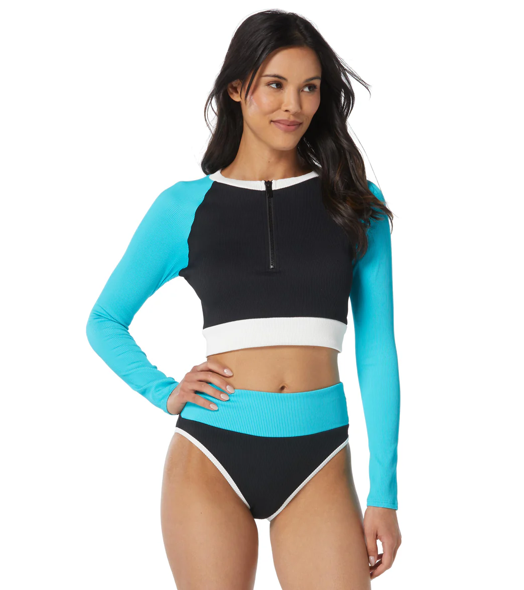 Beach House Women's Color Block Ribbed Gem Swim Bikini Bottom - Image 5