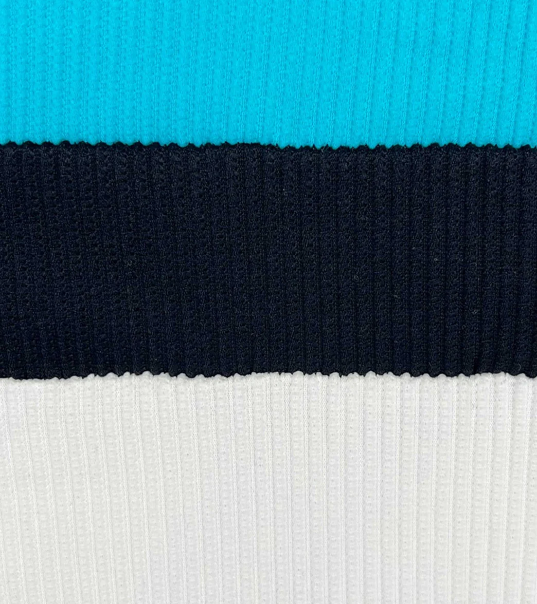 Beach House Women's Color Block Ribbed Nadi Top Long Sleeve Front Zip Swim Top - Image 3