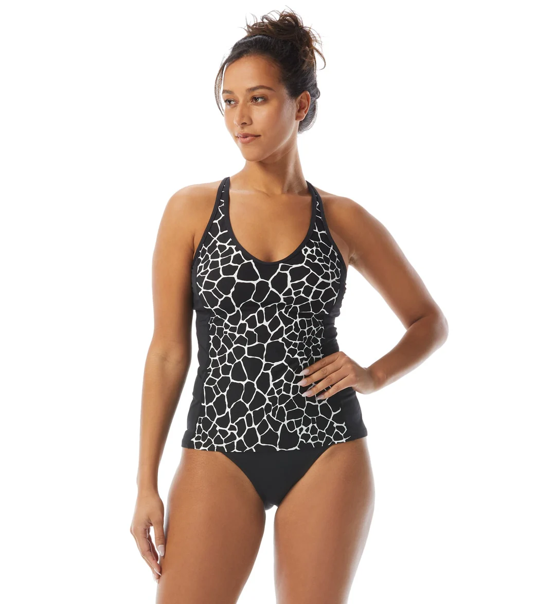 Beach House Women's Desert Giraffe Ambition Fitted Cross Back Tankini Top - Image 6