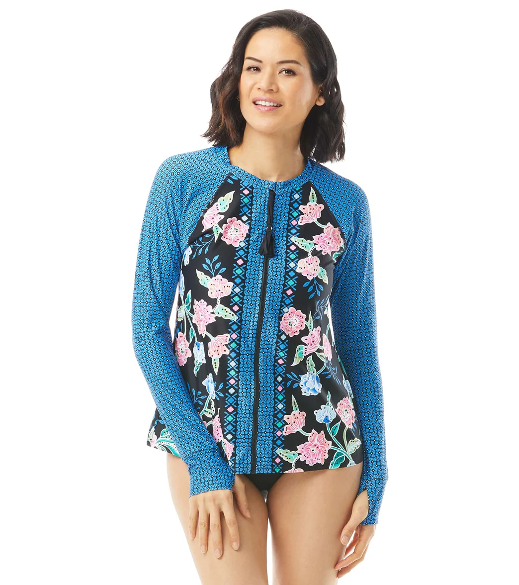 Beach House Women's Floral Fantasy Mary Long Sleeve Sun Guard Top