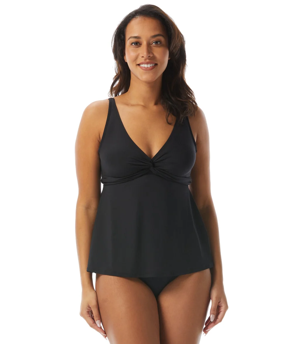 Beach House Women's Paloma Beach Solids Willow Solid Twist Front Tankini Top - Image 15
