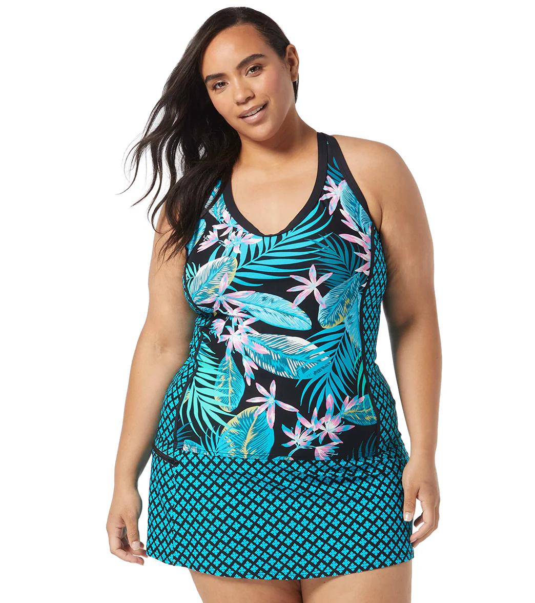 Beach House Women's Plus Size Delray Beach Print Emma Skort - Image 5