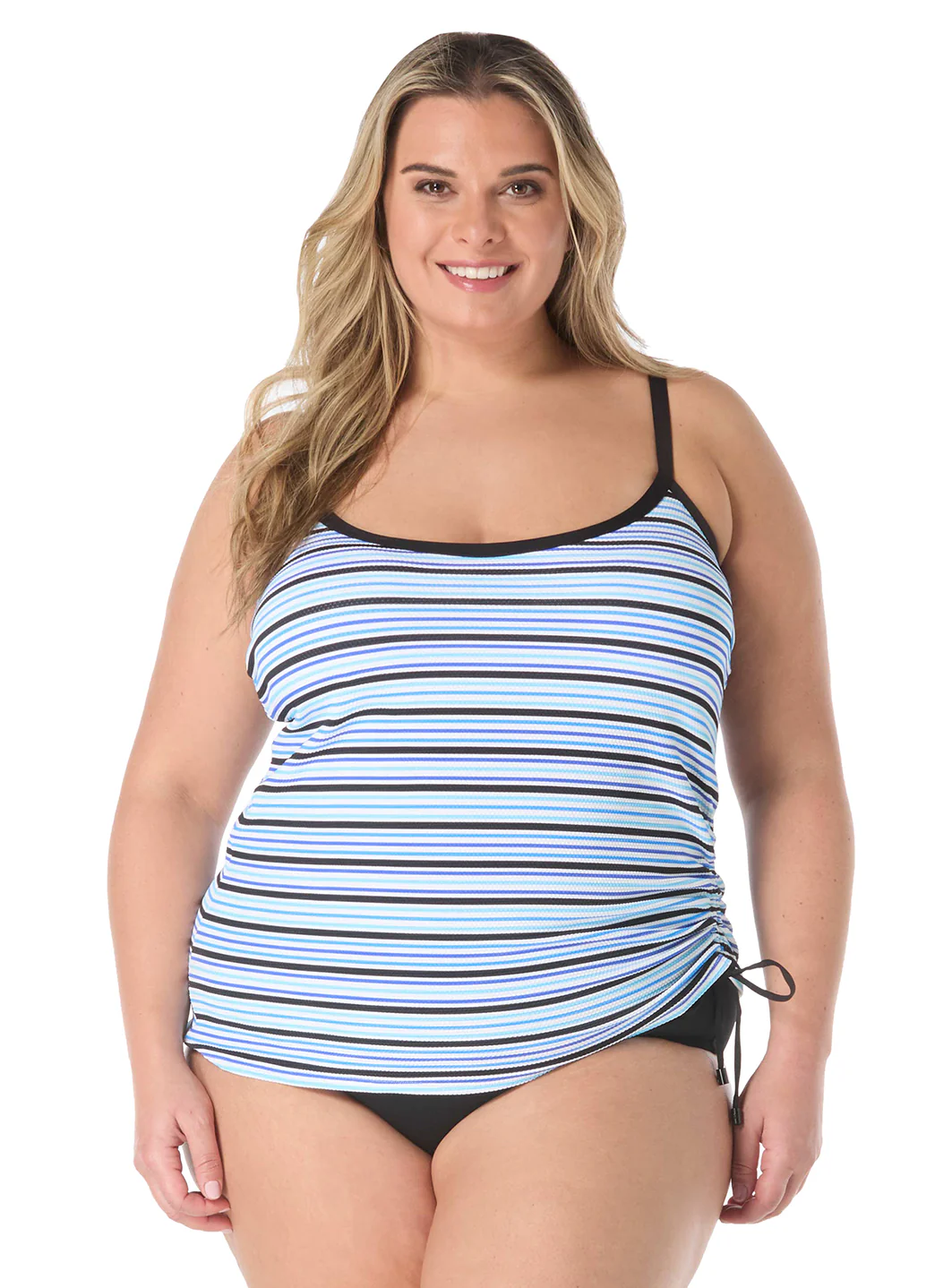 Beach House Women's Plus Size Resort Stripe Pique Bridget Tankini Top - Image 3