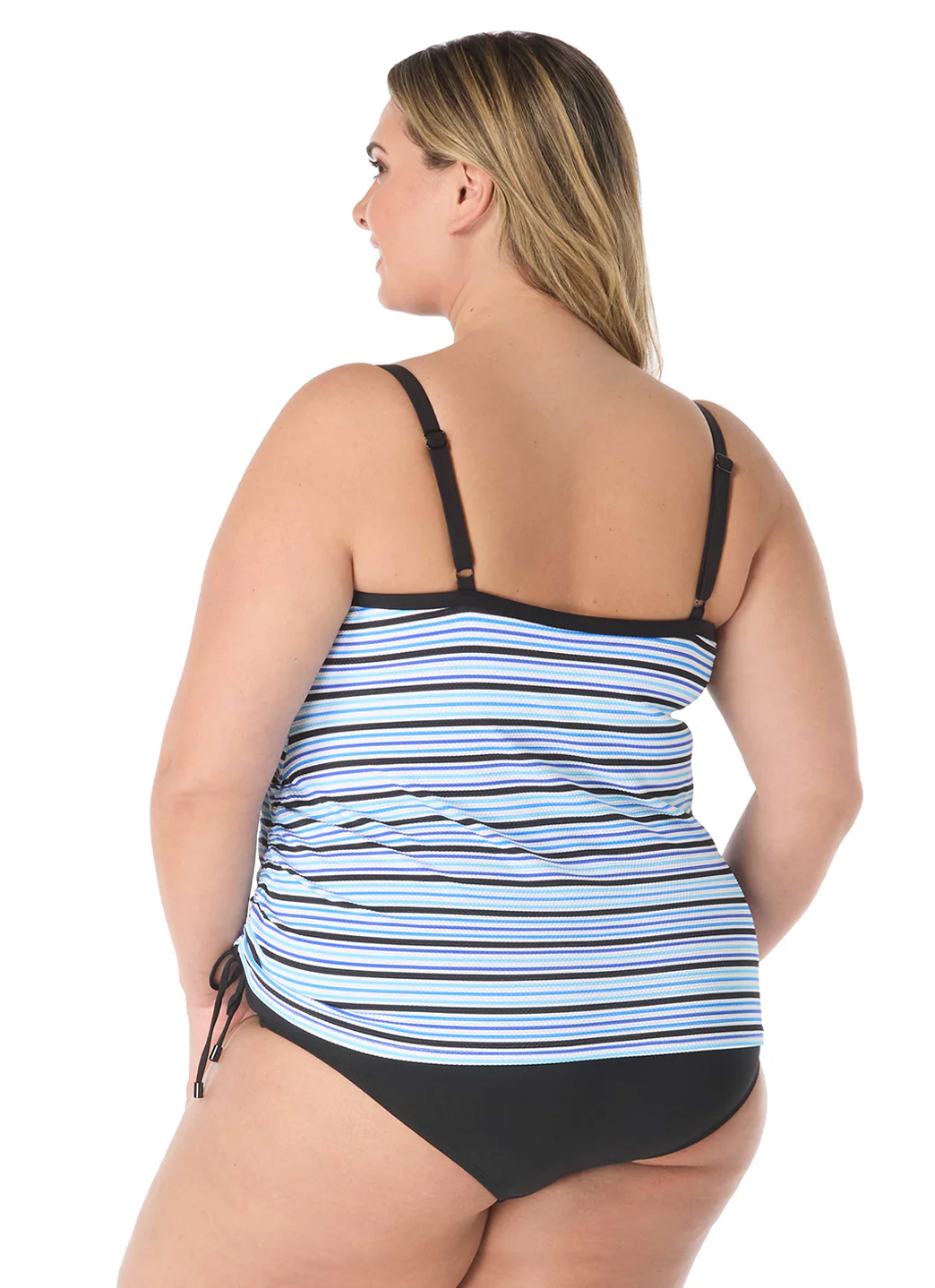 Beach House Women's Plus Size Resort Stripe Pique Bridget Tankini Top - Image 4