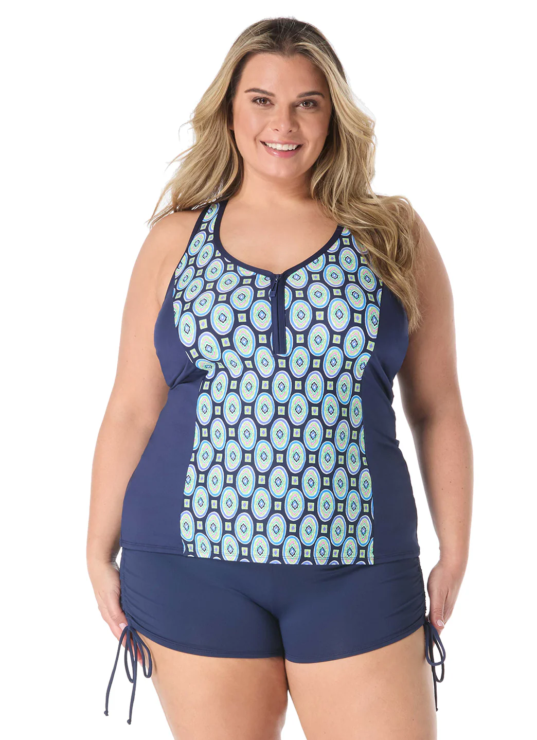 Beach House Women's Plus Size Retro Geo Erinna Tankini Top - Image 2