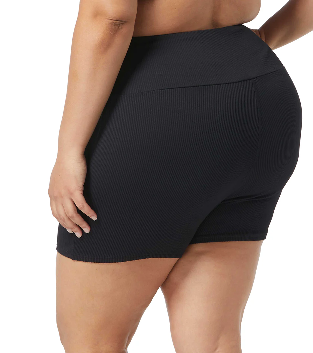 Beach House Women's Plus Size Solid Rib Karma Swim Short - Image 2