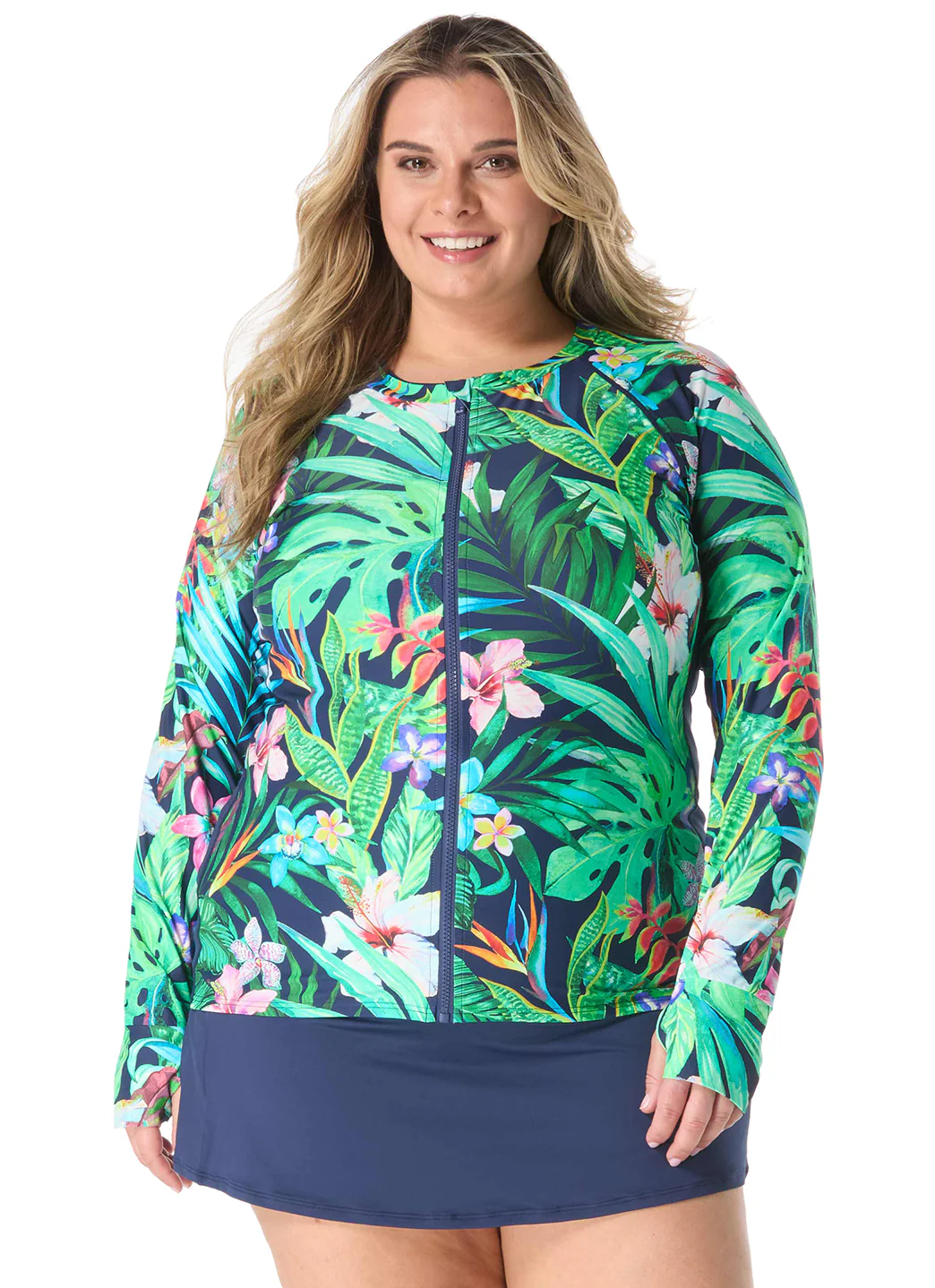Beach House Women's Plus Size Tropic Paradise Ava Rash Guard - Image 3