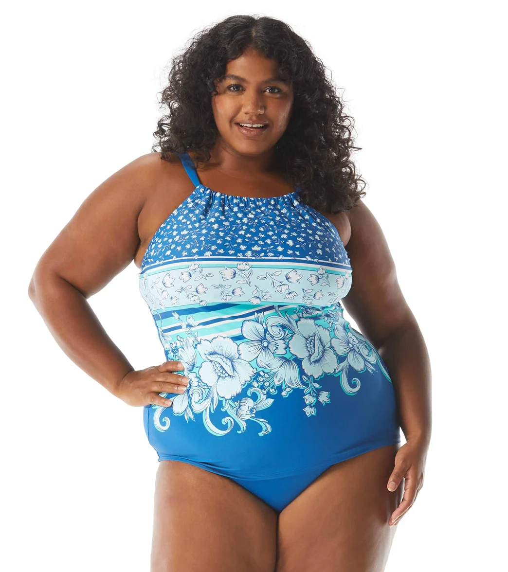 Beach House Women's Plus Size Under the Boardwalk Blair Tankini Top - Image 6