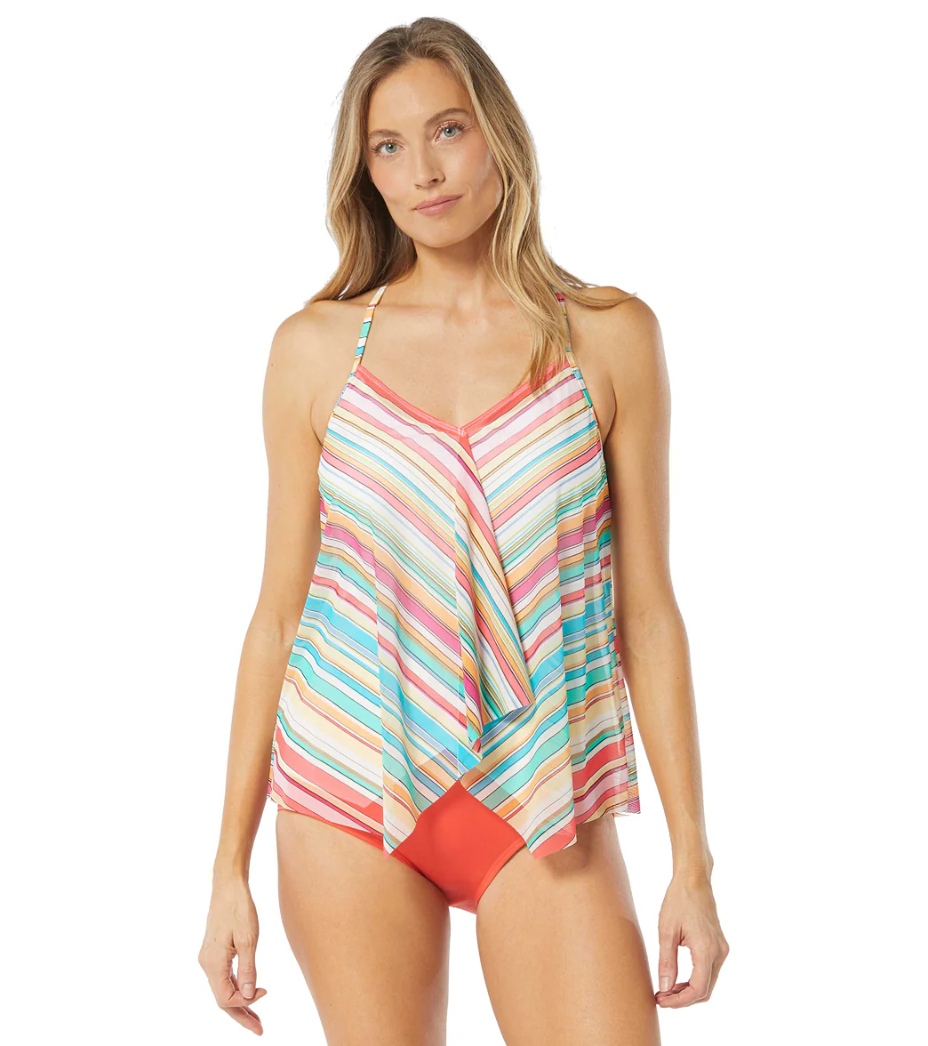 Beach House Women's Sunward Stripe Kerry Mesh Tankini Top - Image 4