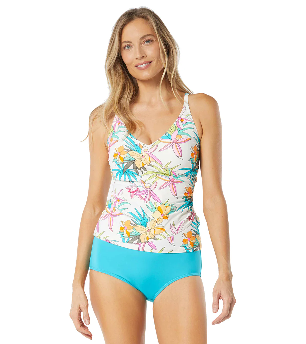 Beach House Women's Tropic Bloom Lola Front Wrap Tankini Top - Image 9