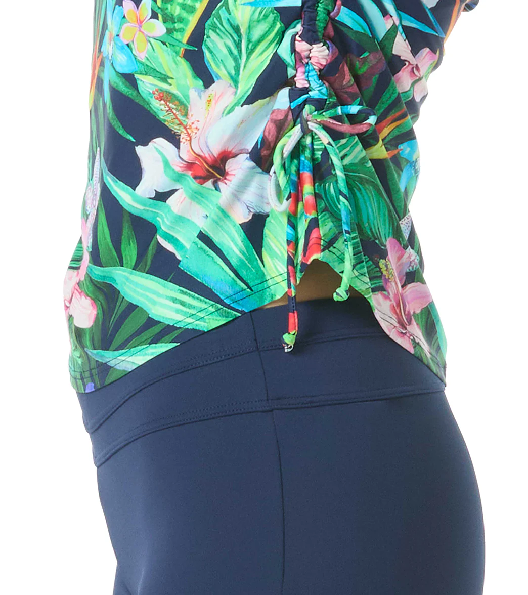 Beach House Women's Tropic Paradise Advance Long Sleeve Side Shirring Rash Guard - Image 4