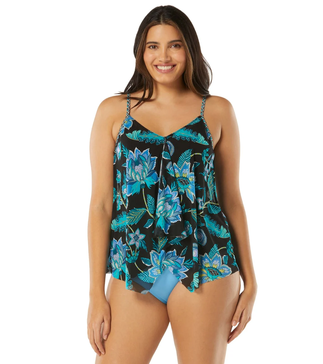 Beach House Women's Vineland Floral Kerry Mesh Racerback Tankini Top - Image 4