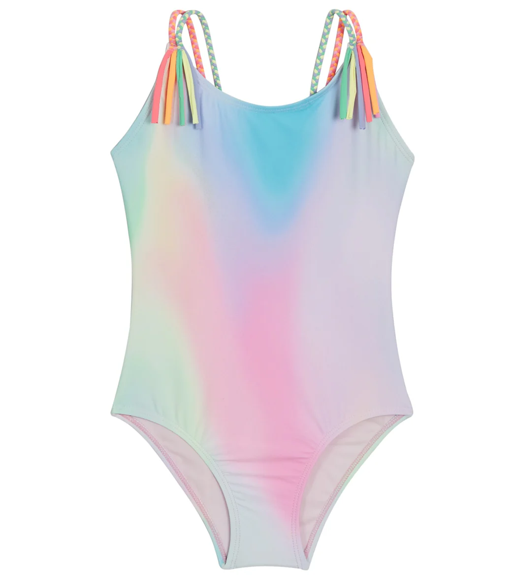 Beach Lingo Girls' Unicorn Galaxy Ombre One Piece Swimsuit (Big Kid)