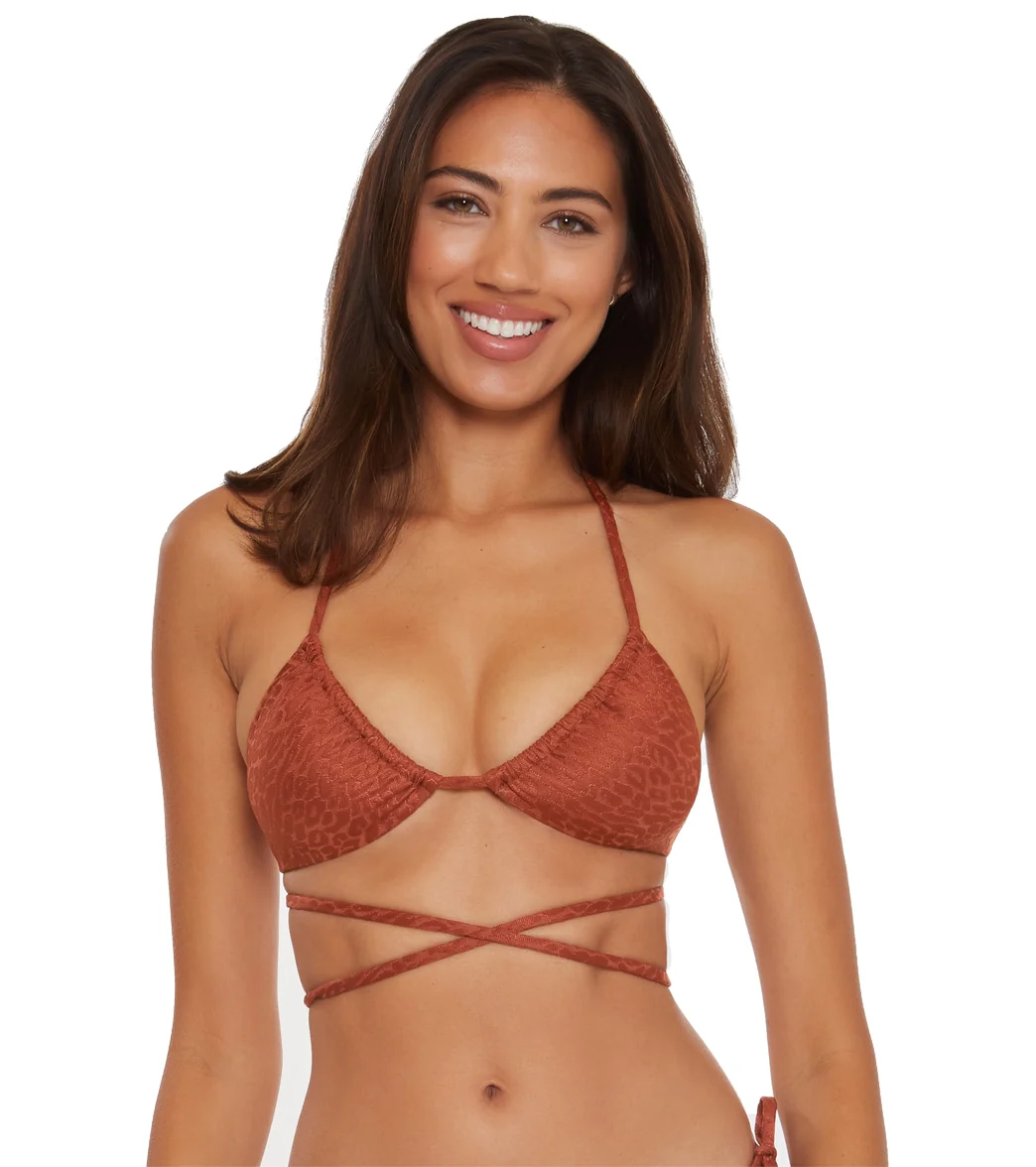 Becca Swim Women's Bronzed Triangle Bikini Top (D Cup) - Image 13