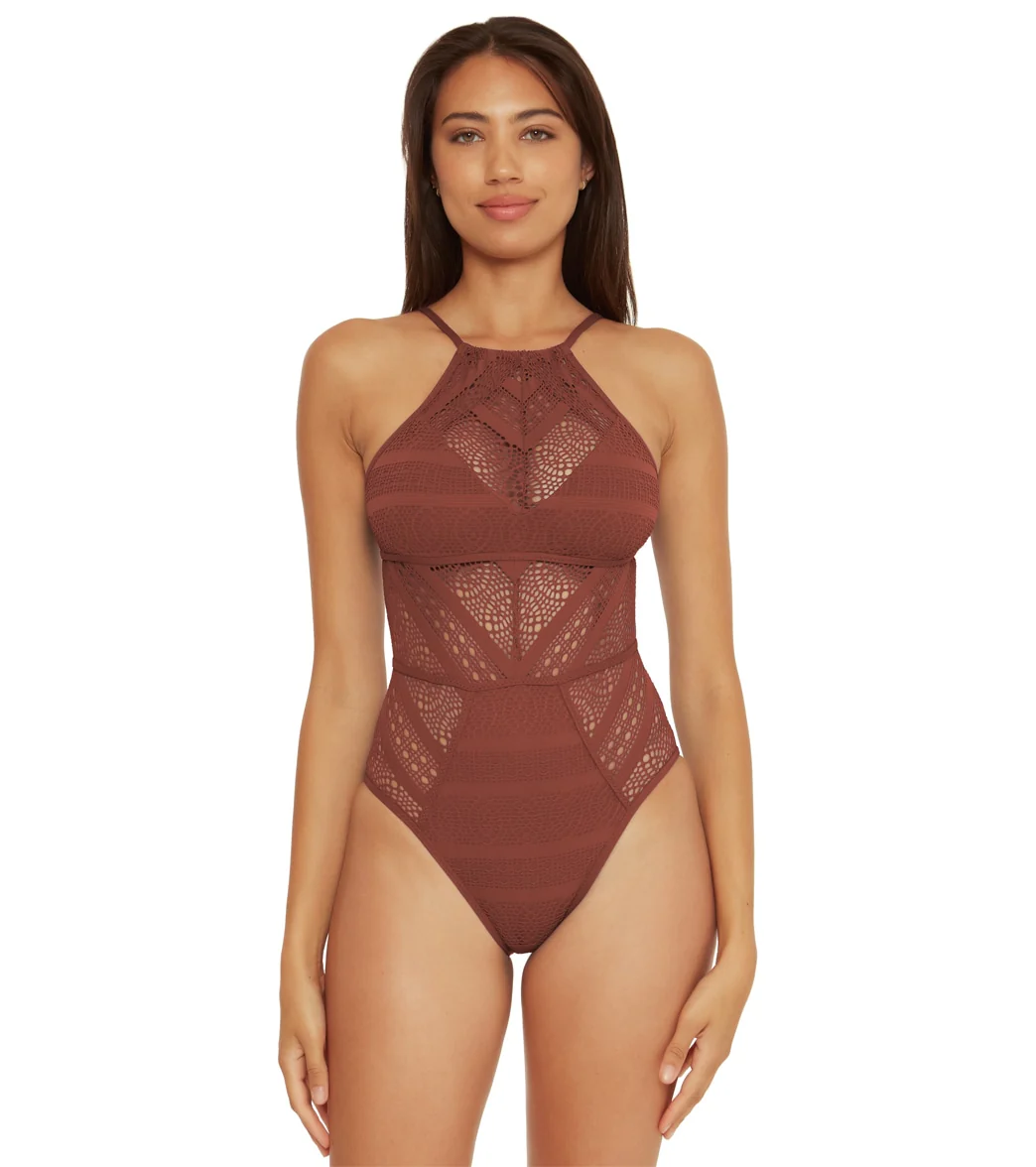 Becca Swim Women's Color Play High Neck One Piece Swimsuit - Image 51