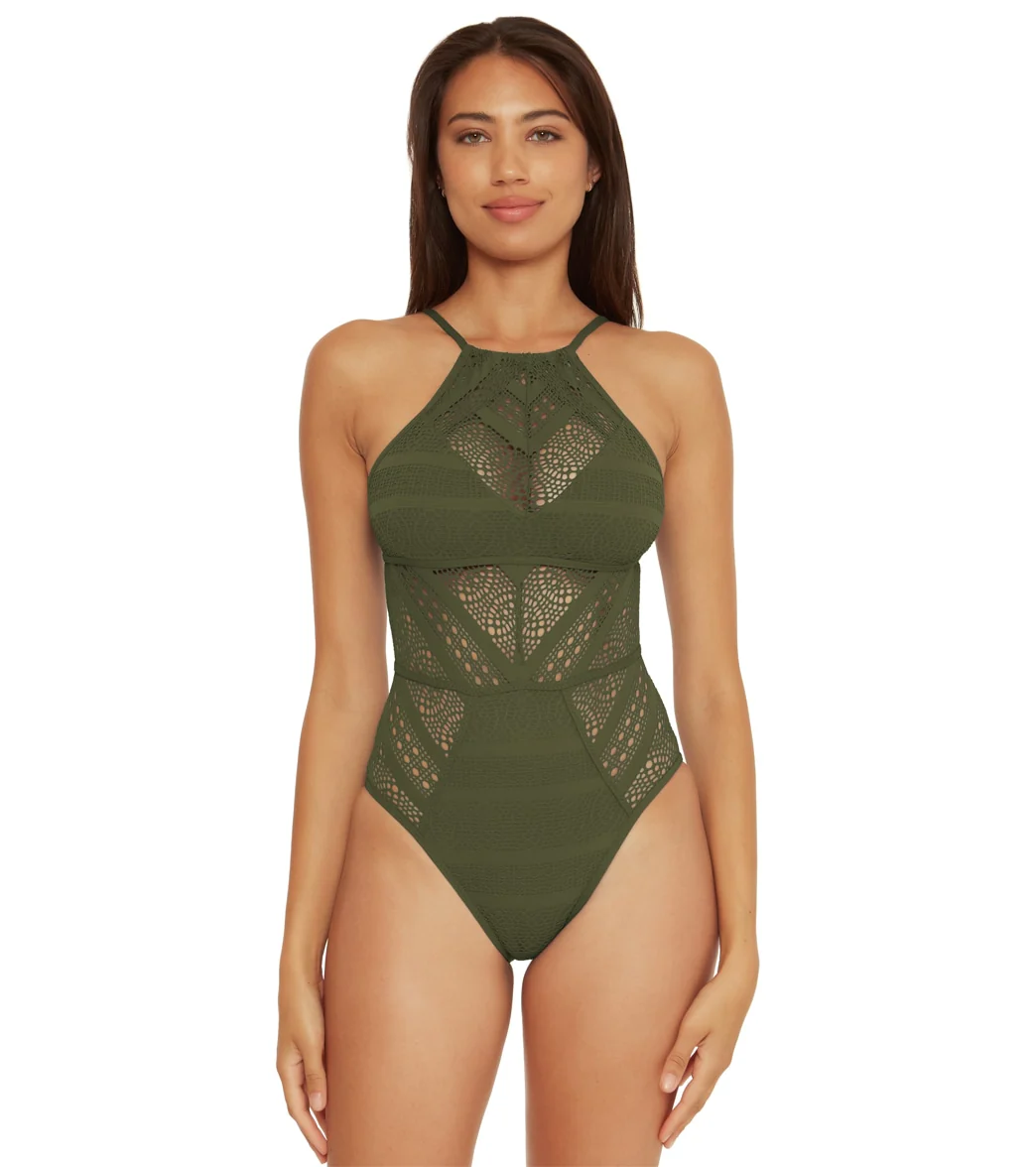 Becca Swim Women's Color Play High Neck One Piece Swimsuit - Image 55