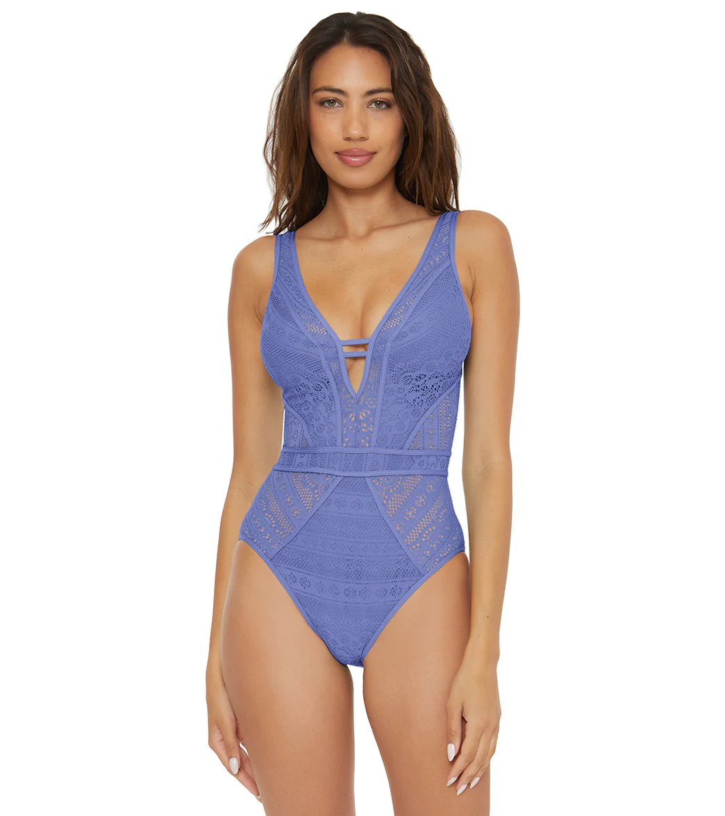 Becca Swim Women's Color Play Plunge One Piece Swimsuit - Image 11