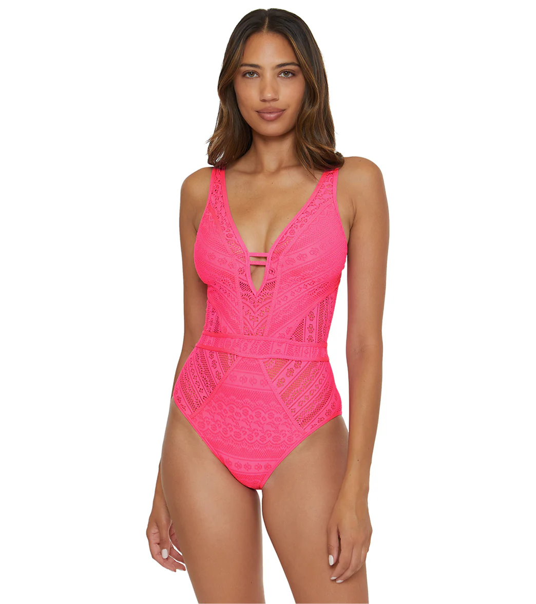 Becca Swim Women's Color Play Plunge One Piece Swimsuit - Image 16
