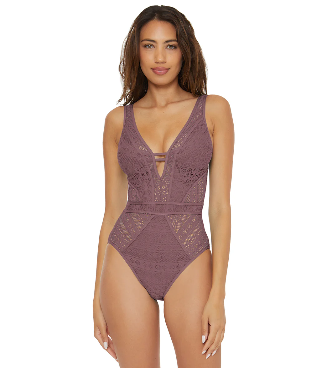 Becca Swim Women's Color Play Plunge One Piece Swimsuit - Image 43