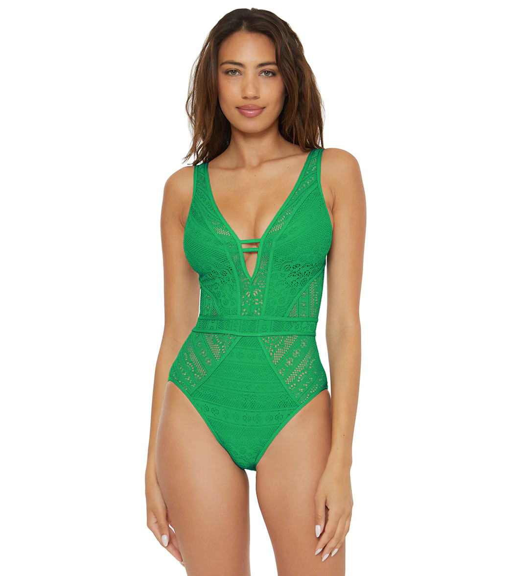 Becca Swim Women's Color Play Plunge One Piece Swimsuit - Image 52