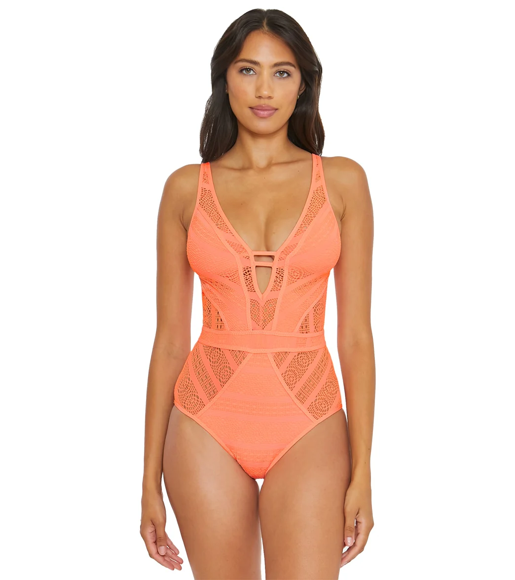 Becca Swim Women's Color Play Plunge One Piece Swimsuit - Image 70