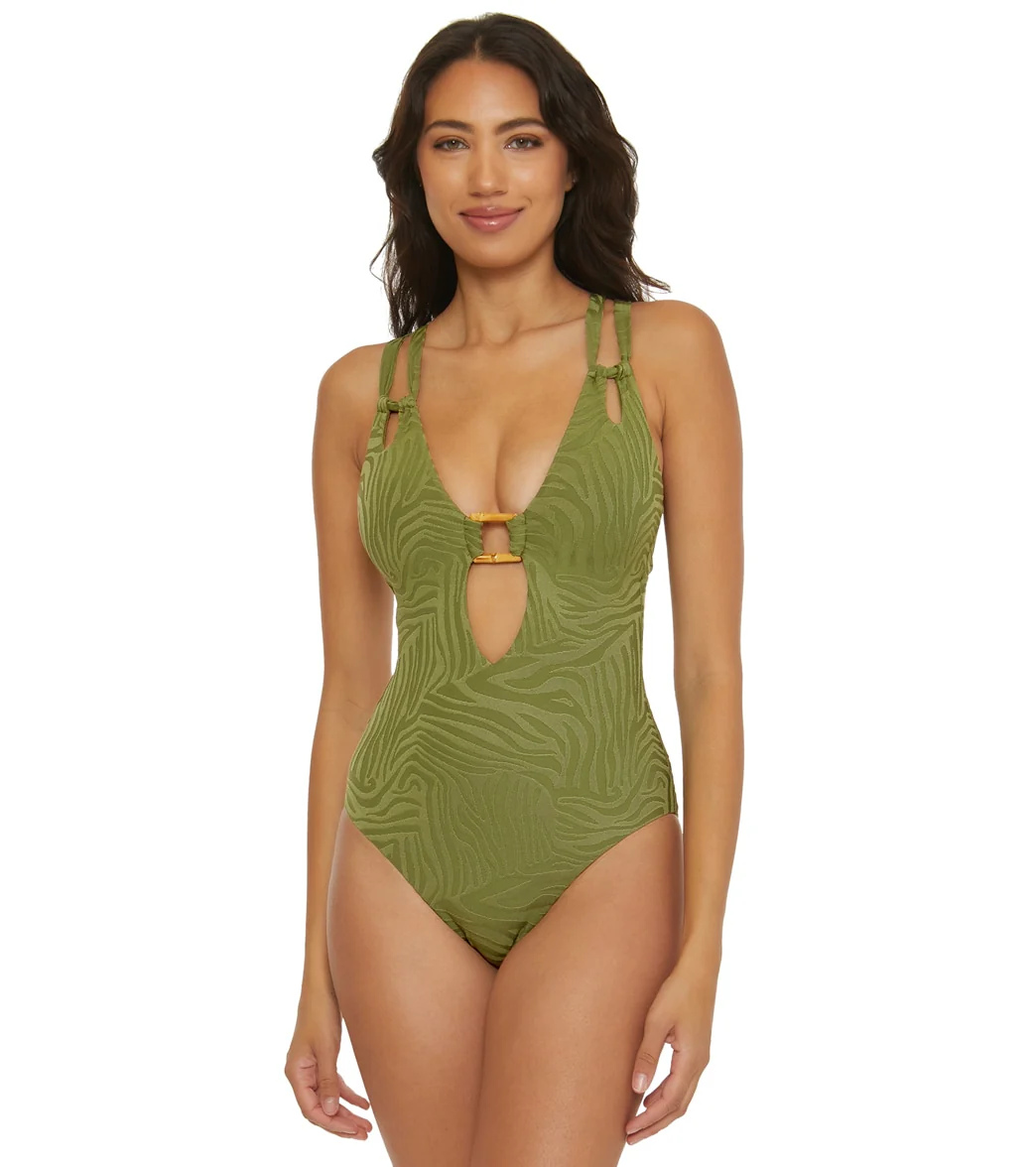 Becca Swim Women's Congo Macie Plunge One Piece Swimsuit - Image 6