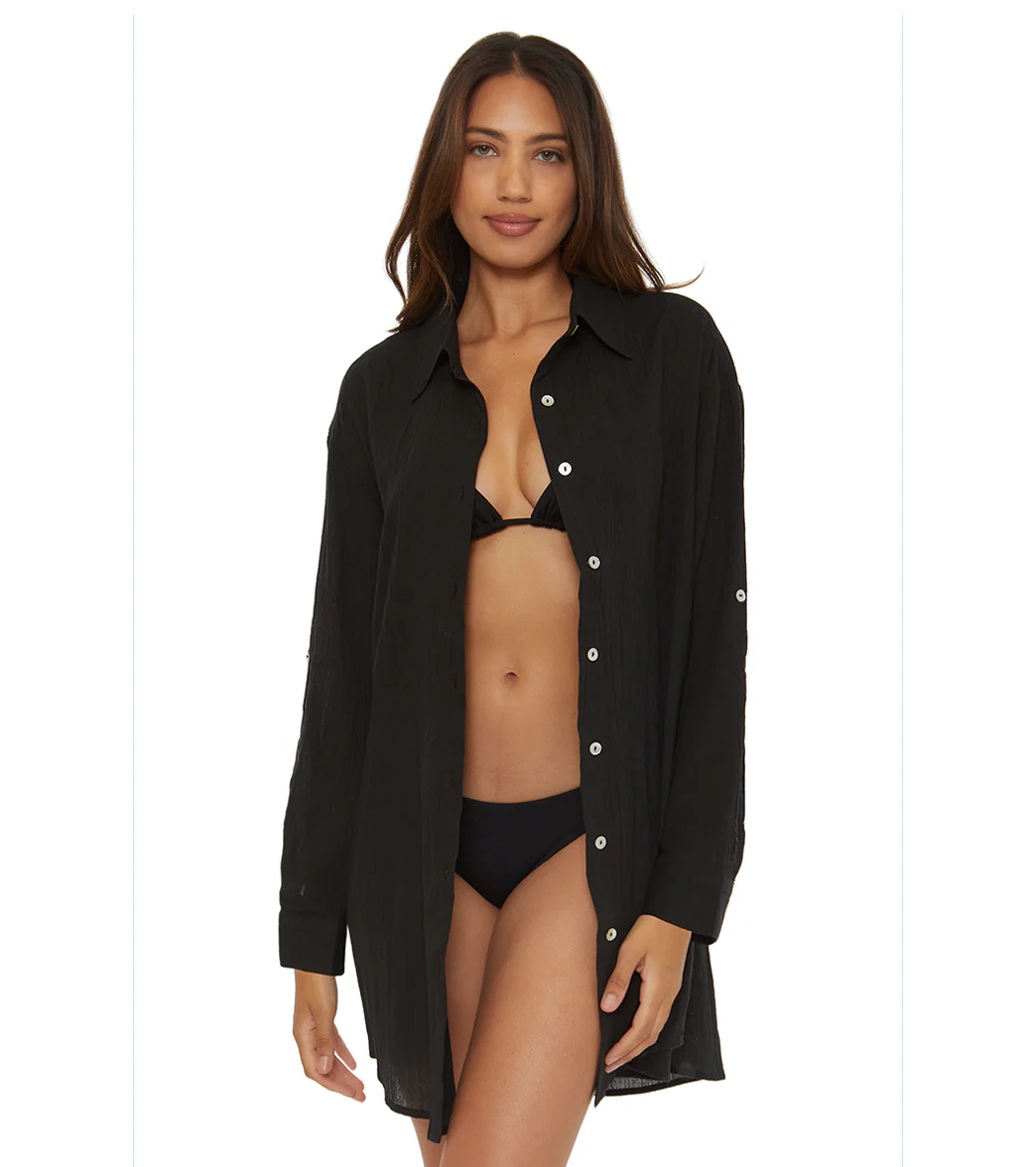 Becca Swim Women's Gauzy Shirt Dress Cover Up - Image 11