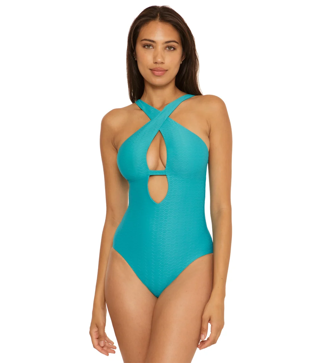 Becca Swim Women's Vibes Tessa Cross Over One Piece Swimsuit - Image 2