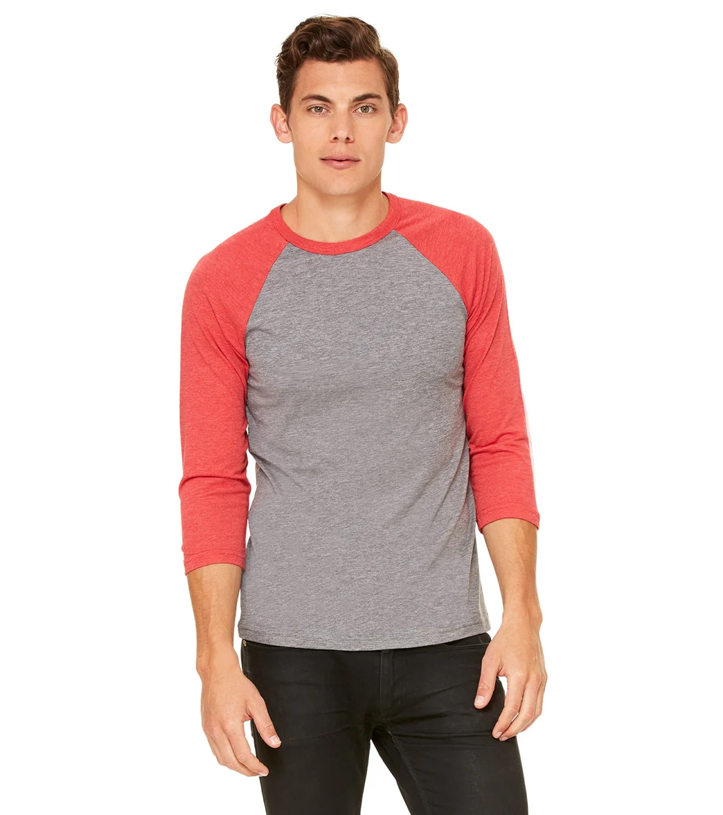 Bella + Canvas Unisex 3/4-Sleeve Baseball T-Shirt - Image 108