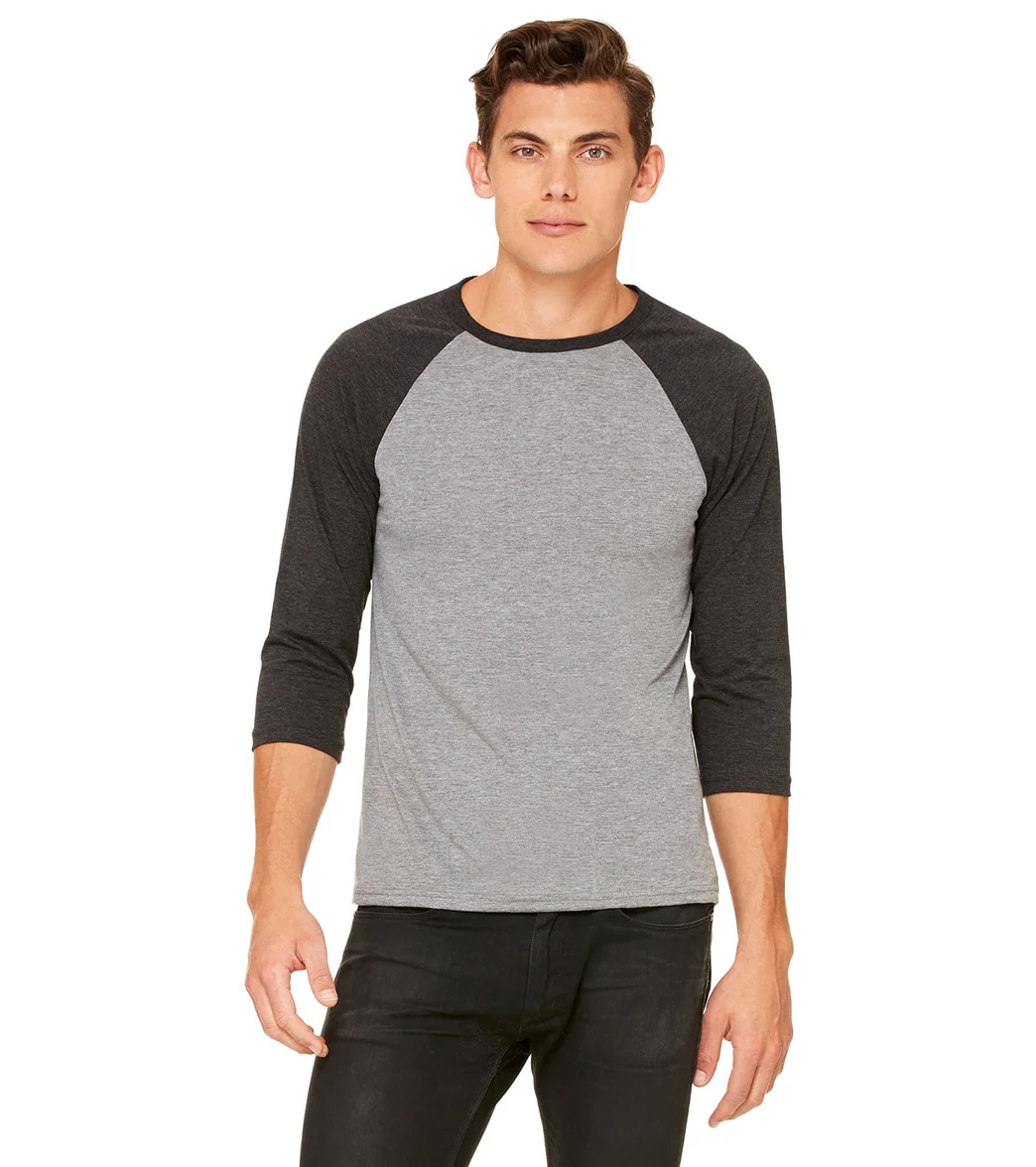 Bella + Canvas Unisex 3/4-Sleeve Baseball T-Shirt - Image 13