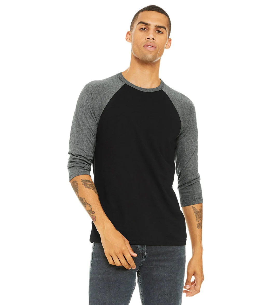 Bella + Canvas Unisex 3/4-Sleeve Baseball T-Shirt - Image 4