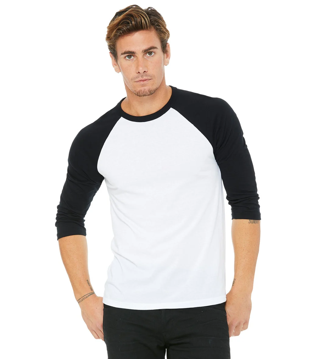 Bella + Canvas Unisex 3/4-Sleeve Baseball T-Shirt - Image 62