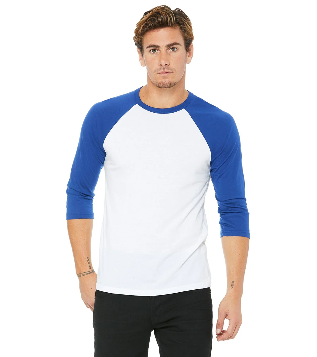 Bella + Canvas Unisex 3/4-Sleeve Baseball T-Shirt - Image 70