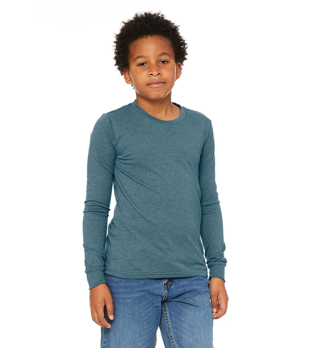 Bella + Canvas Youth Jersey Long Sleeve T-Shirt - Image 29