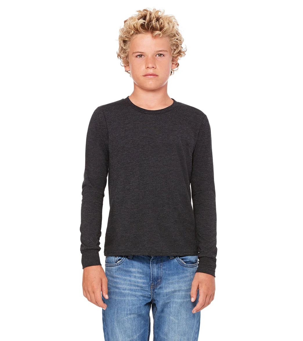 Bella + Canvas Youth Jersey Long Sleeve T-Shirt - Image 37