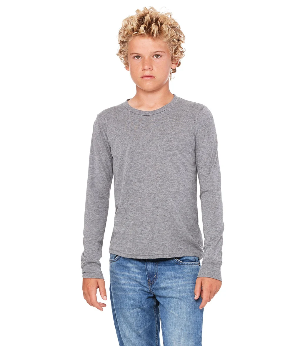 Bella + Canvas Youth Jersey Long Sleeve T-Shirt - Image 55