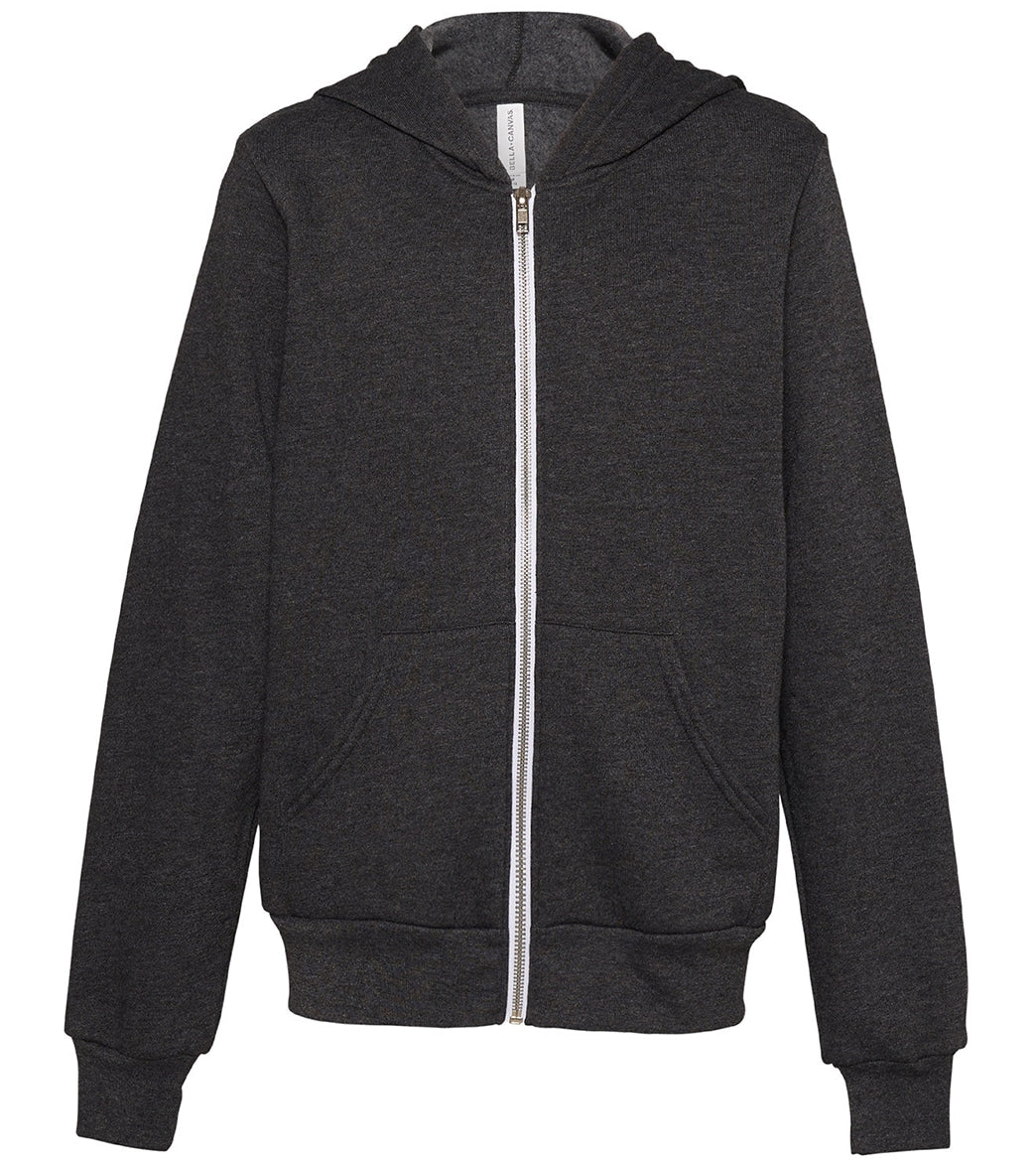 Bella + Canvas Youth Sponge Fleece Full-Zip Hooded Sweatshirt - Image 29