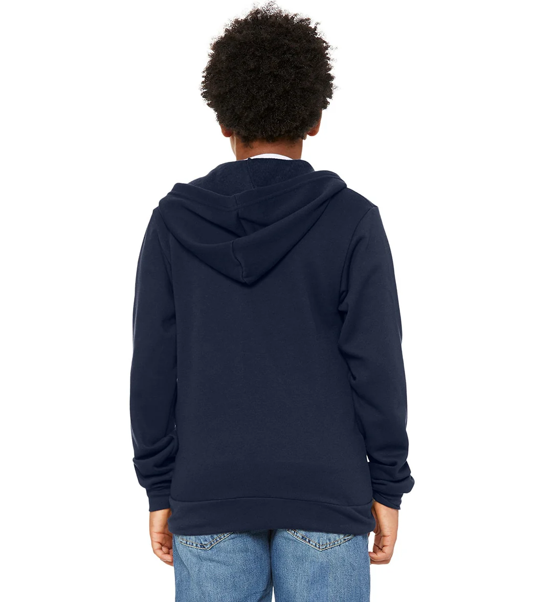 Bella + Canvas Youth Sponge Fleece Full-Zip Hooded Sweatshirt - Image 41