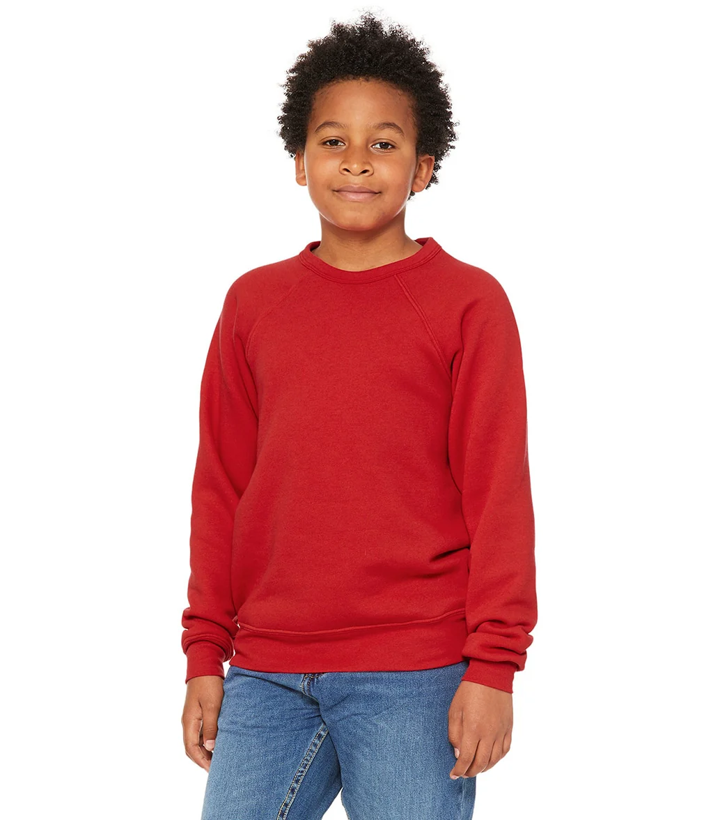Bella + Canvas Youth Sponge Fleece Raglan Sweatshirt - Image 2